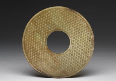图片[2]-Jade bi disc with rush mat pattern, Western Han dynasty, 206 B.C.E.-8 C.E.-China Archive